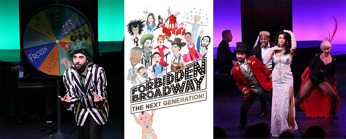 Forbidden Broadway Next Generation cast on stage