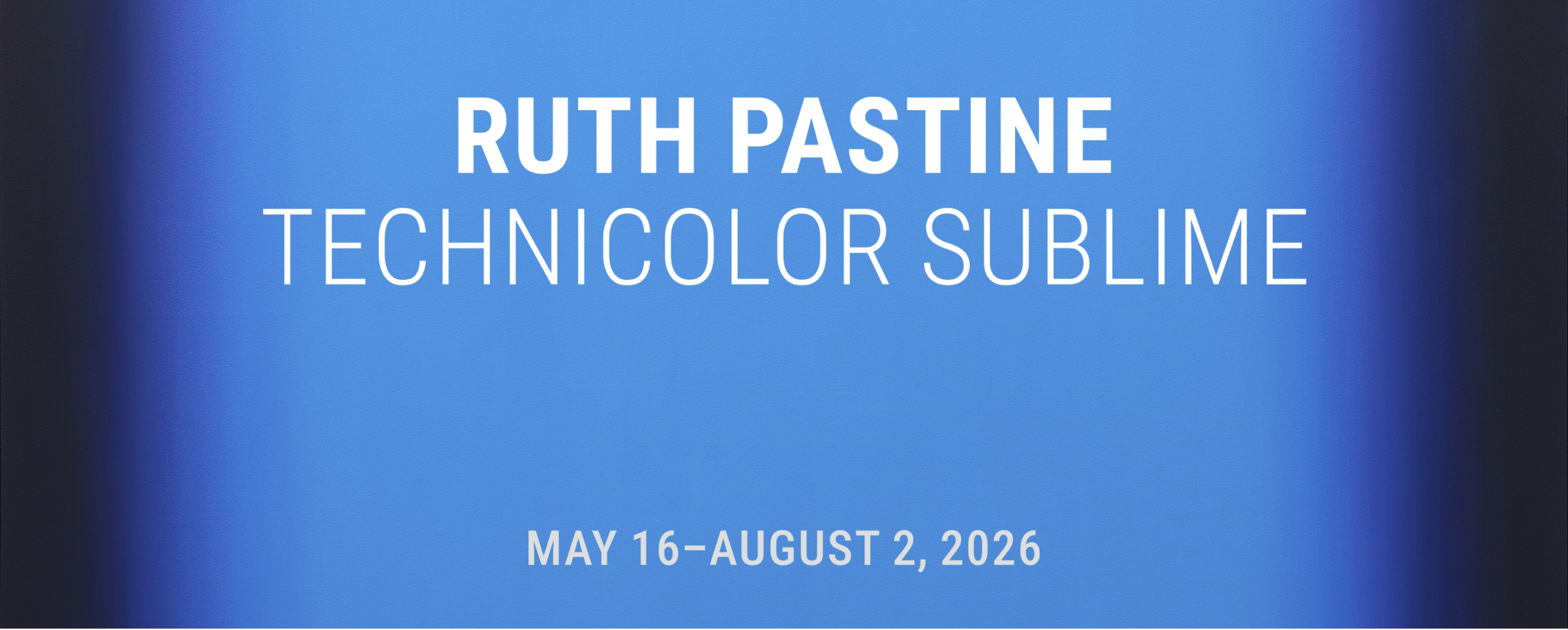 image of blue painting with Ruth Pastine text