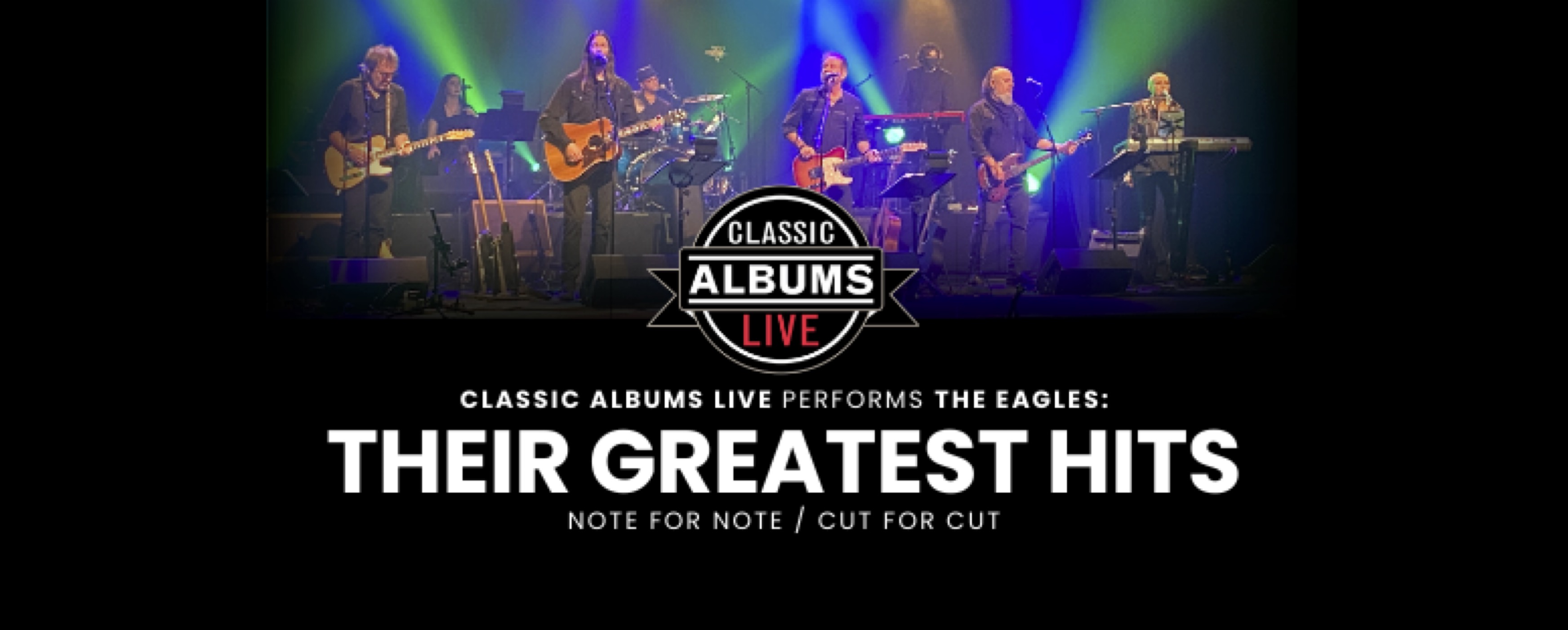 image of band performing on stage with Classic Albums Live text