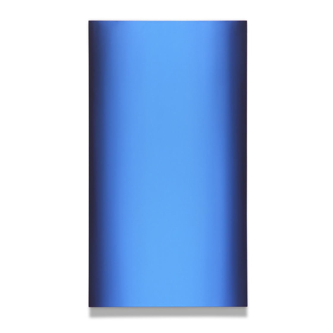 Image of blue abstract painting on white wall