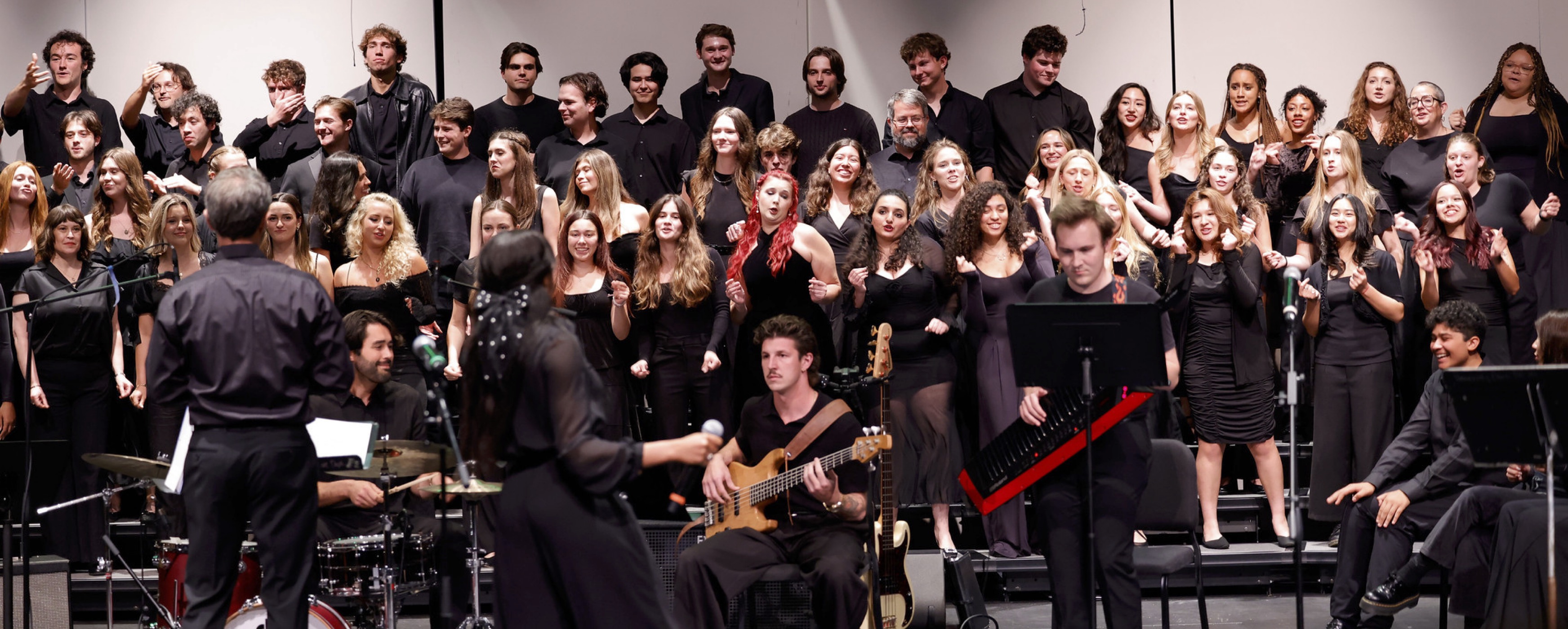 Image of choir onstage at the Choir Masterworks Concert