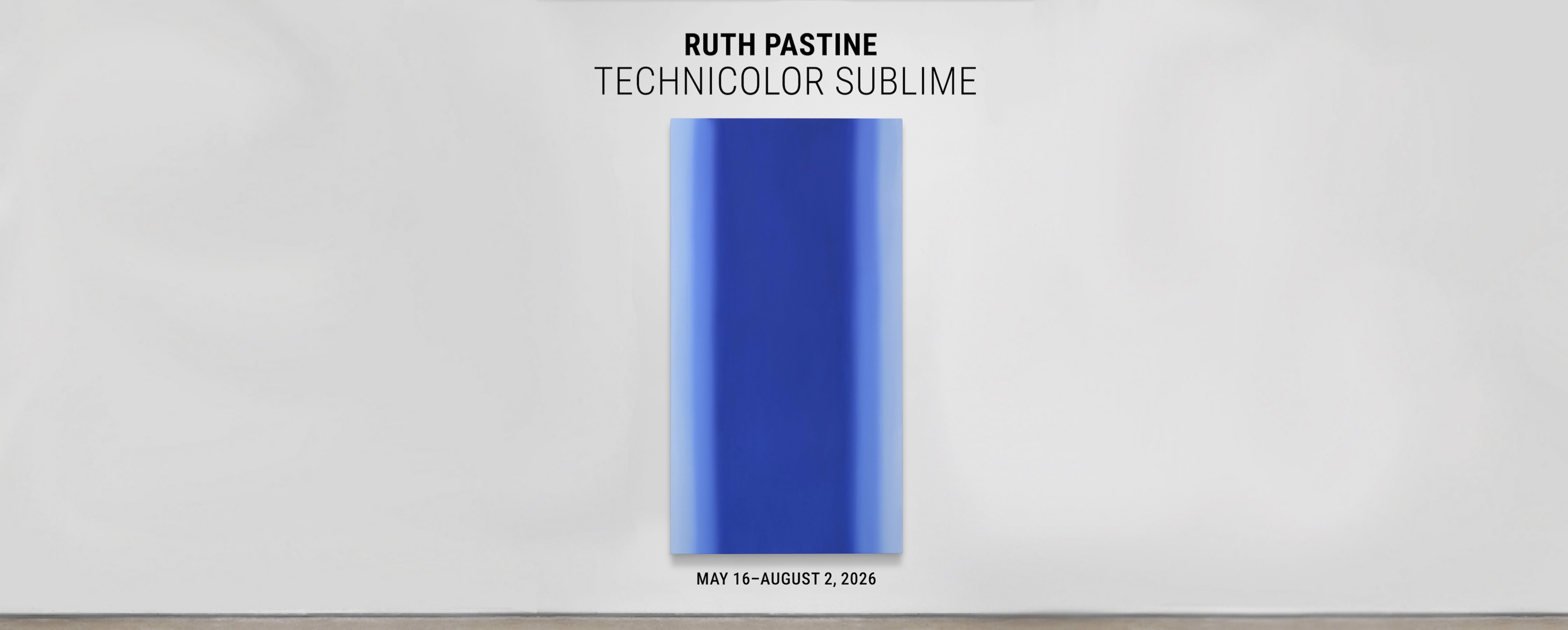 Image of blue abstract painting on gray background