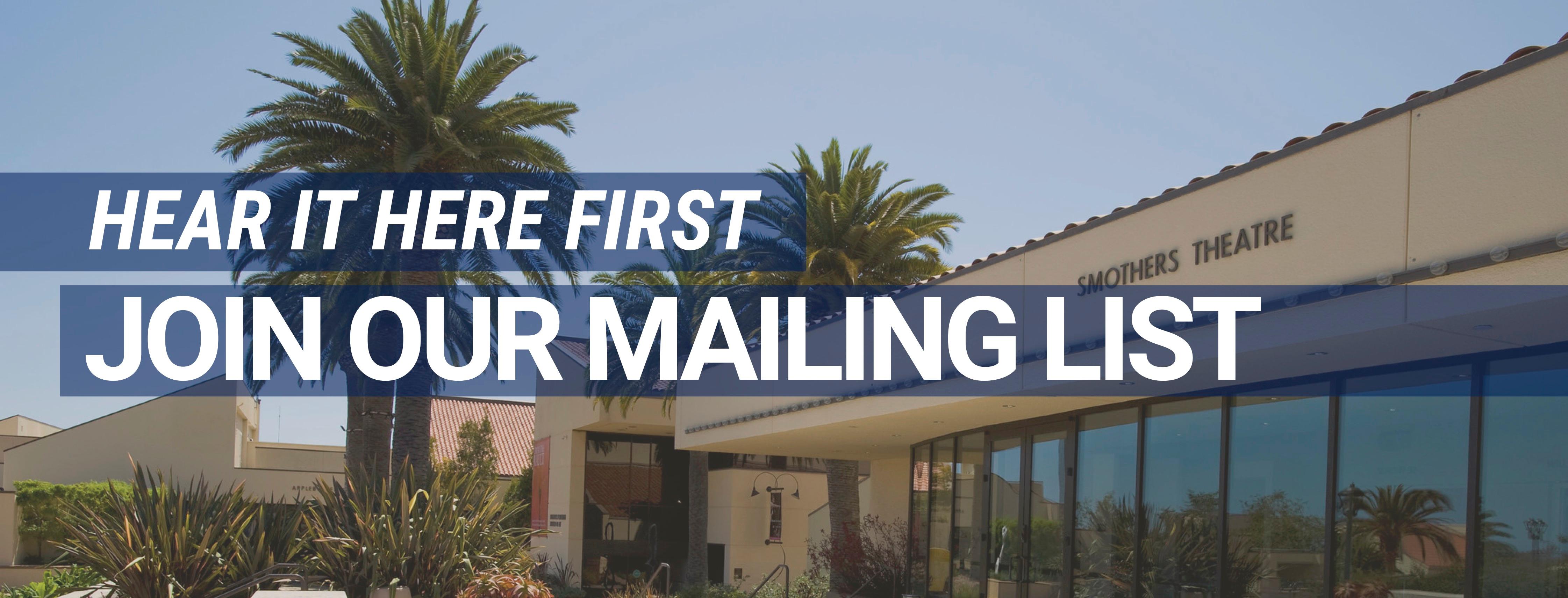 Join Our Mailing List